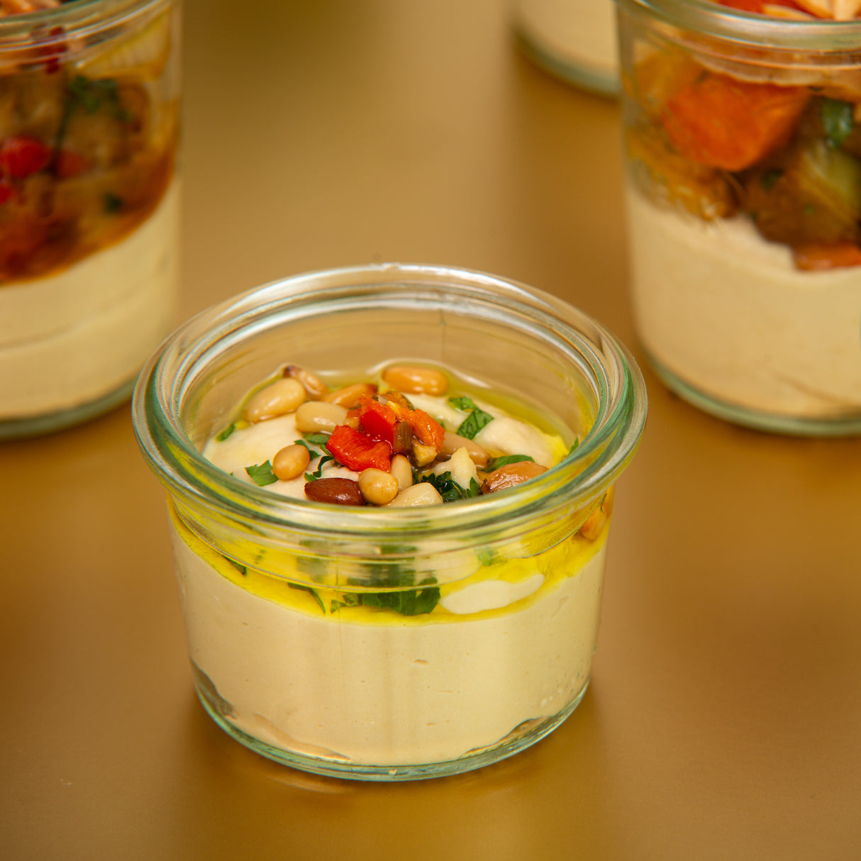Hommus Klassik im Glas - Casalot Catering Berlin - Fingerfood - Orientalisches Business Catering, Partyservice