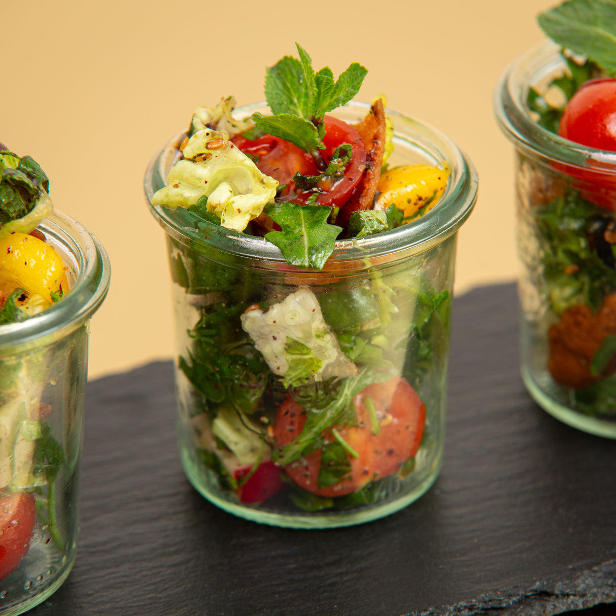 Fattusch im Glas - Casalot Catering Berlin - Fingerfood - Orientalisches Business Catering, Partyservice