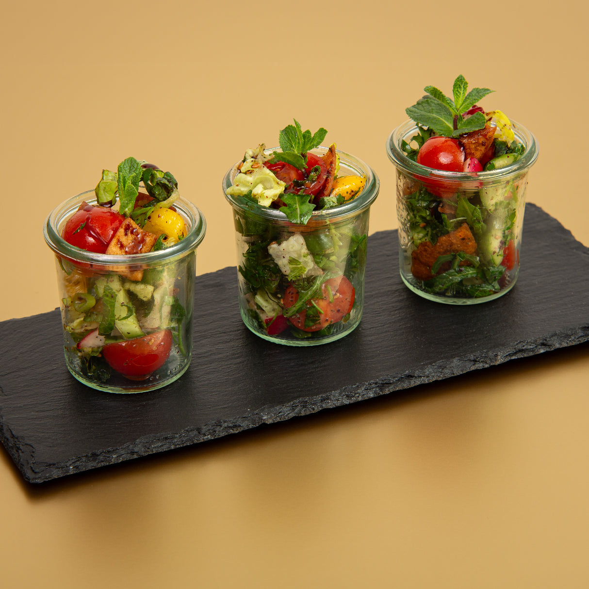 Fattusch im Glas - Casalot Catering Berlin - Fingerfood - Orientalisches Business Catering, Partyservice