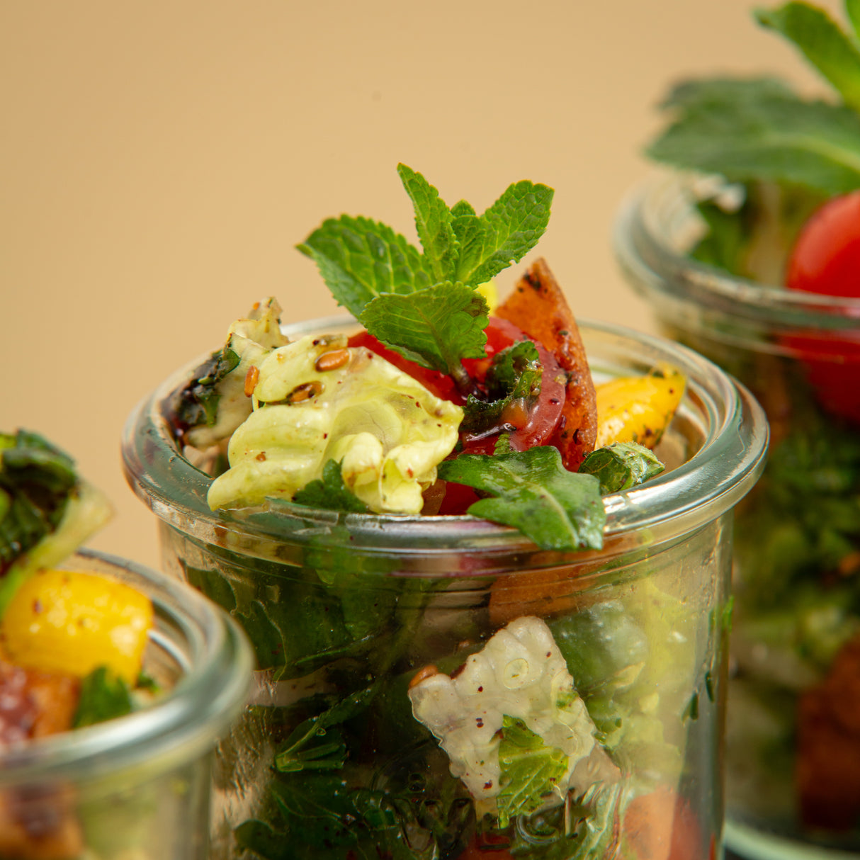 Fattusch im Glas - Casalot Catering Berlin - Fingerfood - Orientalisches Business Catering, Partyservice