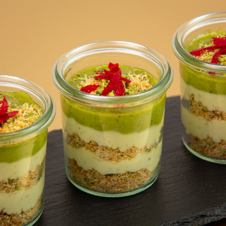 Pistazien Creme mit Knafeh im Glas